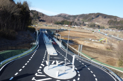 スマートインターチェンジ周辺では開発が進んでいる